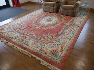 Lot 1292 - Large floral patterned rug (approx. 390cm x...