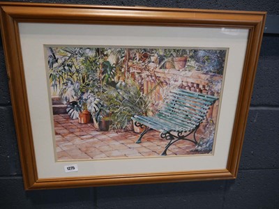 Lot 1275 - Two Framed prints garden scenes by Annette Kane