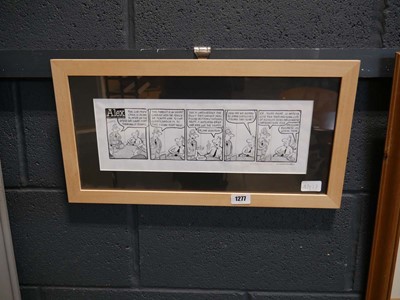 Lot 1277 - Framed 'Alex' Cartoon Strip by Charles Peattie...