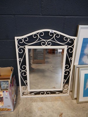 Lot 1281 - Framed wrought iron mirror