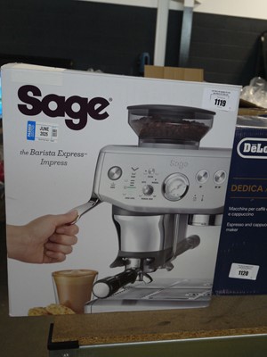 Lot 1119 - Sage the Barista Express Impress coffee...