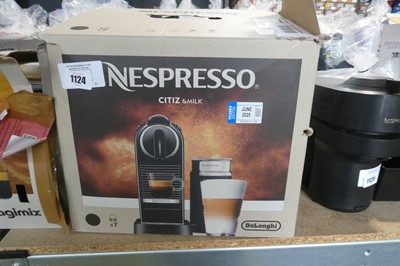 Lot 1124 - Nespresso Citiz & Milk coffee machine in box
