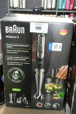 Lot 1131 - Braun Minipimer 9 stick blender set in box