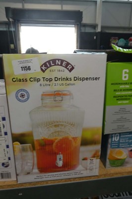Lot 1156 - Kilner glass drinks dispenser