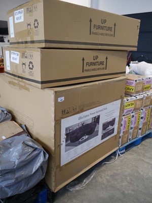 Lot 1293 - Part Ellis Frabric Power sectional sofa, 3 of...