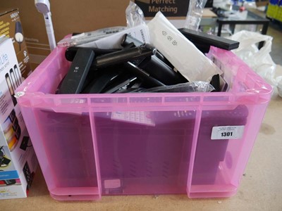 Lot 1301 - Crate of assorted remote controls