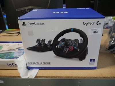 Lot 1304 - Logitech G29 Driving Force wheel and pedal set,...