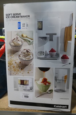 Lot 1173 - Cuisinart soft serve ice cream maker