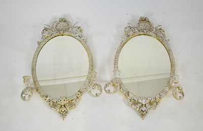 Lot 3 - A pair of 20th century wall mirrors, each with...