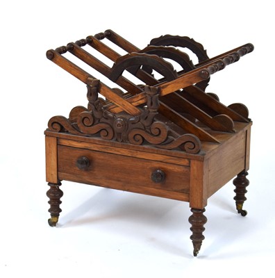 Lot 11 - A Regency rosewood canterbury with wreath...