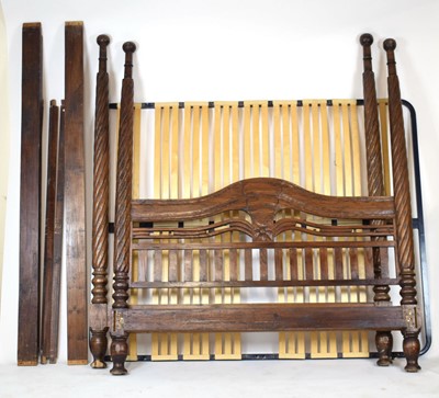Lot 15 - A 20th century four-poster or 'tester' bed...