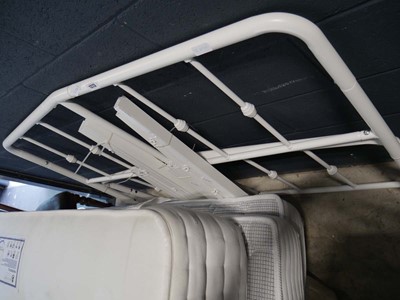 Lot 1273 - White metal bed frame dismantled