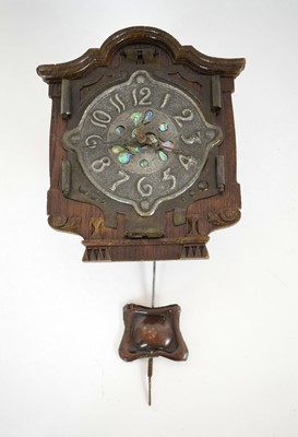 Lot 19 - A late 19th century wall clock, the movement...