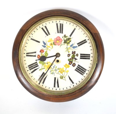 Lot 20 - A late 19th century single-fusee wall clock,...