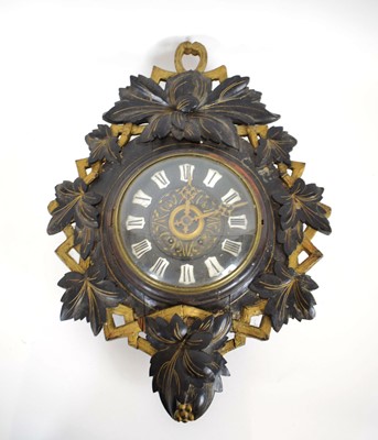 Lot 21 - A late 19th century wall clock, the movement...