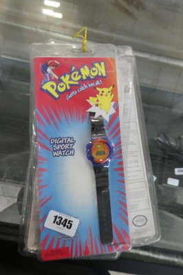 Lot 1345 - 3 various children's Pokémon watches