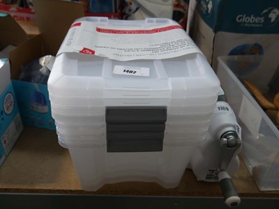 Lot 1402 - Quantity of 15L Buckle Up storage bin with lids