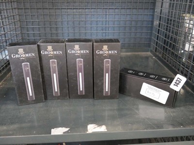 Lot 1437 - 5 boxed Groomen nasal hair trimmers