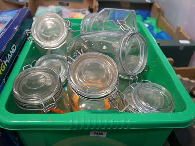 Lot 1416 - Quantity of Kilner type jars