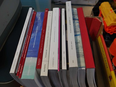 Lot 1419 - Box of books including sale catalogues, Aston...
