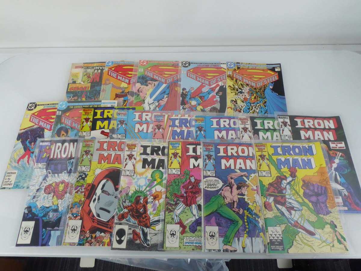 Lot 19 assorted vintage comics to include Iron man...