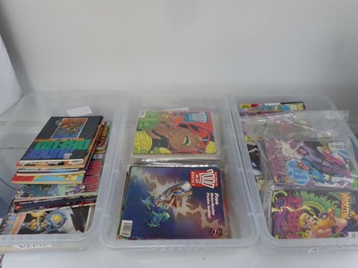 Lot 3 boxes containing comics to include Judge...