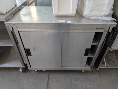 Lot 5 - 101cm electric Moffett mobile hot cupboard...