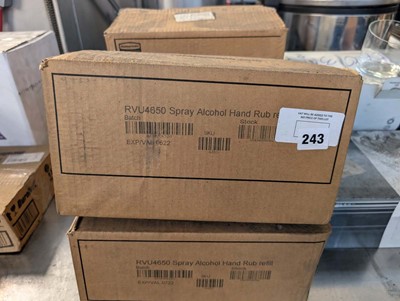 Lot 243 - 4 boxes of spray alcohol hand rub refills