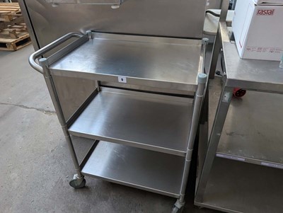Lot 9 - 60cm lightweight stainless steel trolley