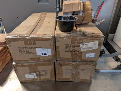 Lot 245 - 4 boxes containing 42 small enamelled dishes...