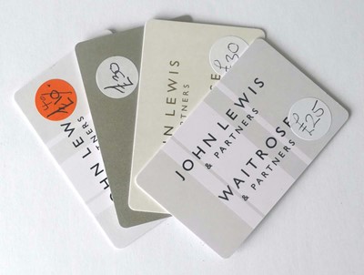 Lot 33 - John Lewis (x4) - Total face value £125