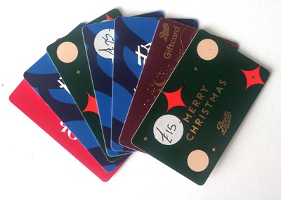 Lot 36 - Boots (x7) - Total face value £220