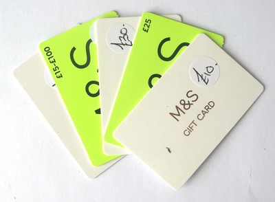 Lot 53 - Marks & Spencer (x5) - Total face value £135