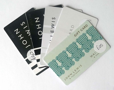 Lot 75 - John Lewis (x5) - Total face value £165