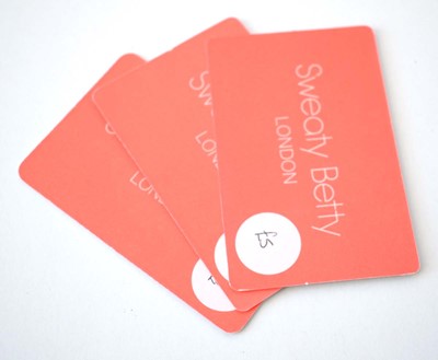 Lot 197 - Sweaty Betty (x3) - Total face value £80