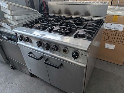 Lot 22 - 90cm gas Falcon 6 burner cooker with 2 door...