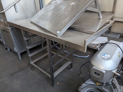 Lot 38 - 145cm stainless steel drainage boards with...