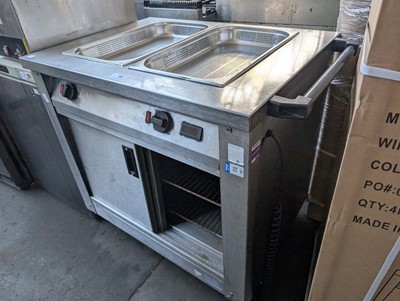 Lot 50 - 90cm electric mobile hot cabinet with...
