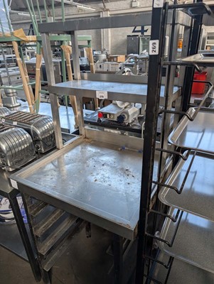 Lot 270 - 70cm stainless steel preparation drainer with...