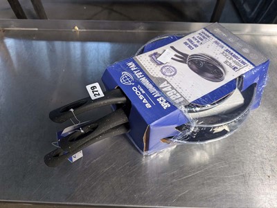 Lot 279 - Basoo 3-piece aluminium frying pan set with...