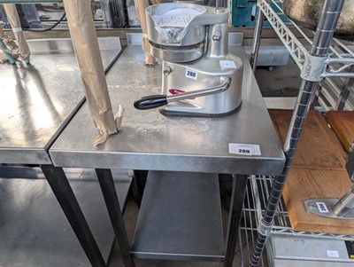 Lot 289 - 50cm stainless steel preparation table with...