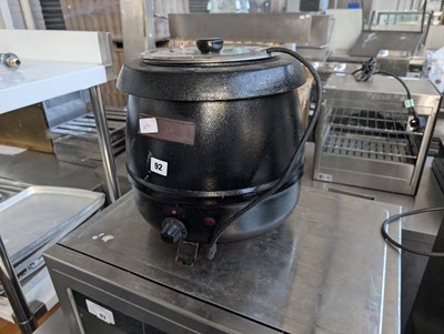 Lot 92 - Genware soup kettle with lid