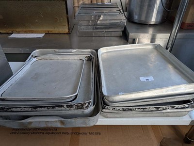 Lot 96 - 2 stacks of aluminium oven dishes