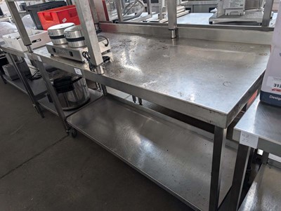 Lot 311 - 150cm stainless steel preparation table with...