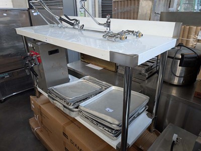Lot 101 - 150cm stainless steel preparation table with...
