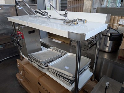 Lot 103 - 150cm stainless steel preparation table with...