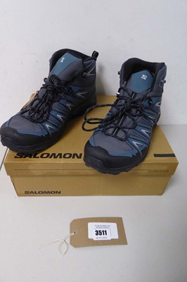 Lot 3511 - Boxed pair of men's Salomon boots, blue/black,...