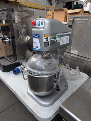 Lot 374 - Chefquip 10L bench topped mixer with safety...