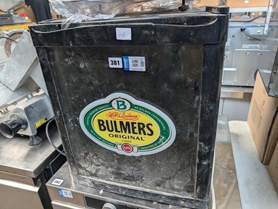 Lot 381 - Bench topped Bulmers drinks fridge