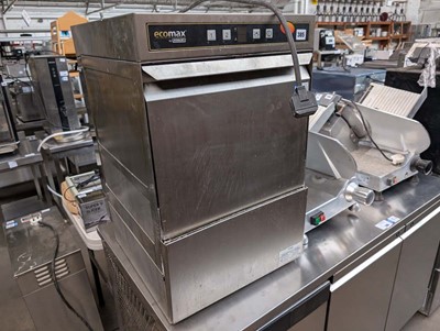 Lot 385 - 44cm Hobart ecomax bench topped drop front washer